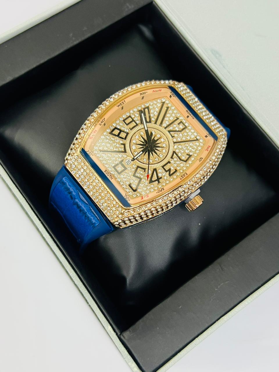 Elegant Franck Muller Luxury Watch – Diamond Stone Designer Model