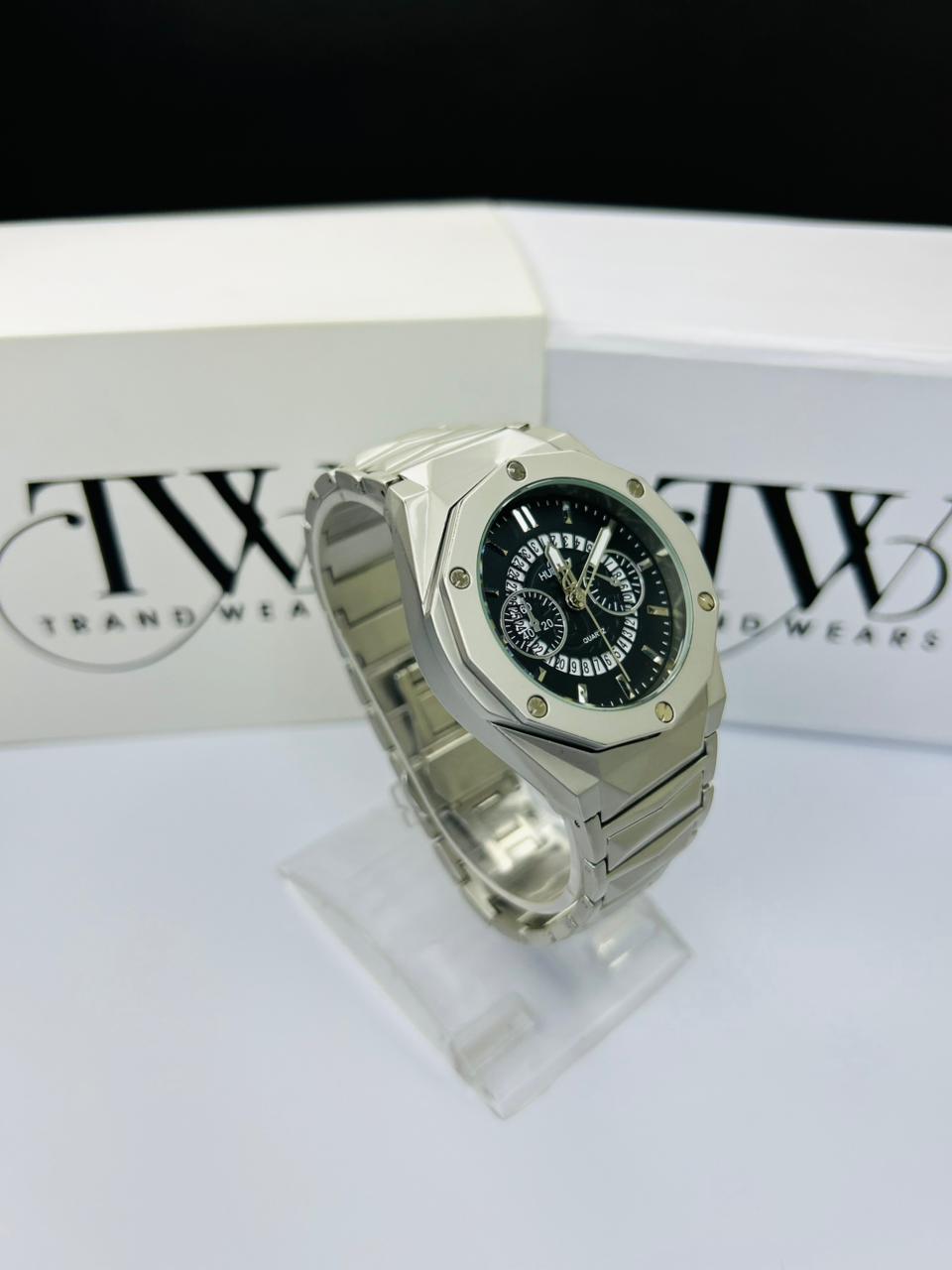 Luxury HB Stainless Steel Men’s Watch