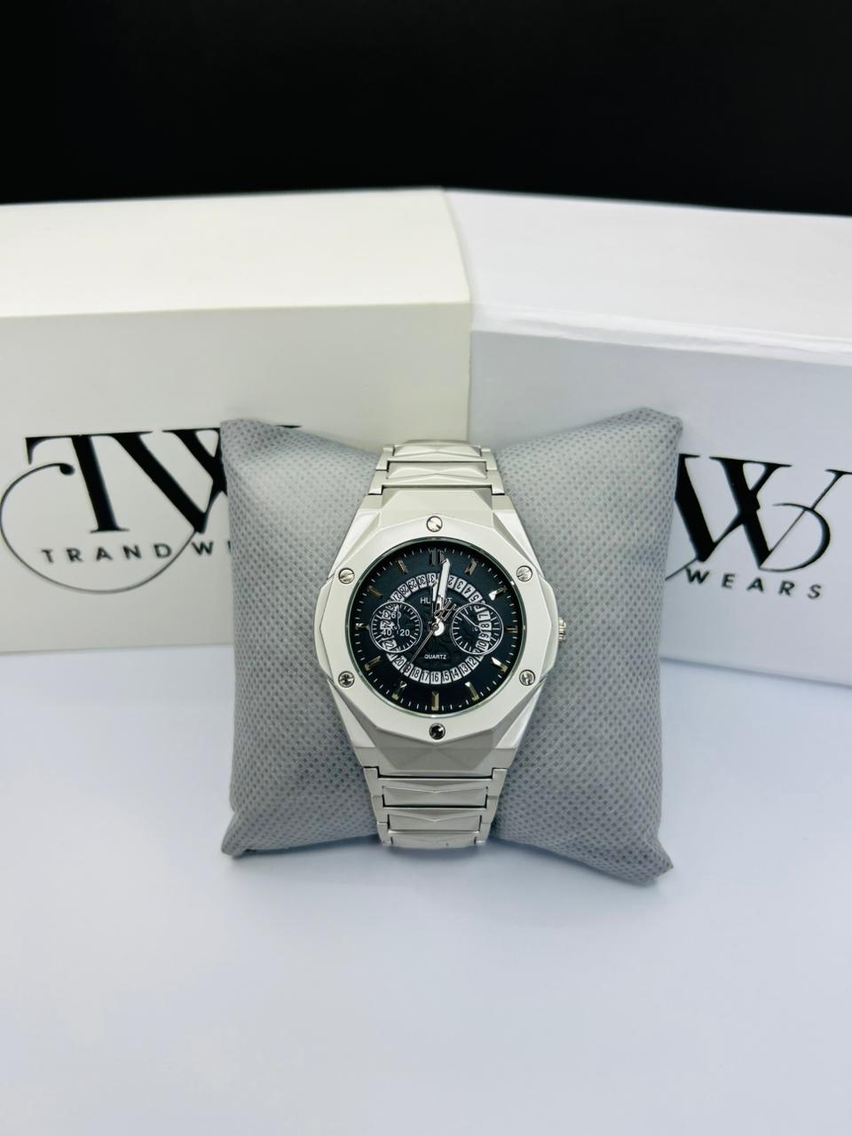 Luxury HB Stainless Steel Men’s Watch