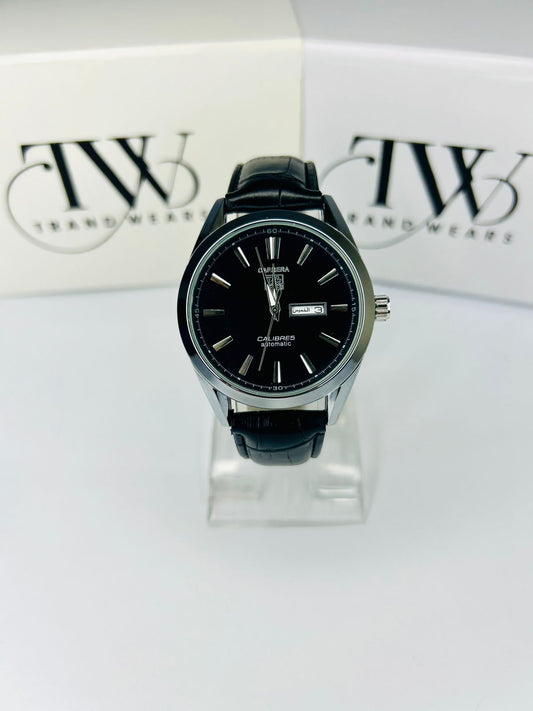 TW Classic Black Strap Watch Date Day Feature Working