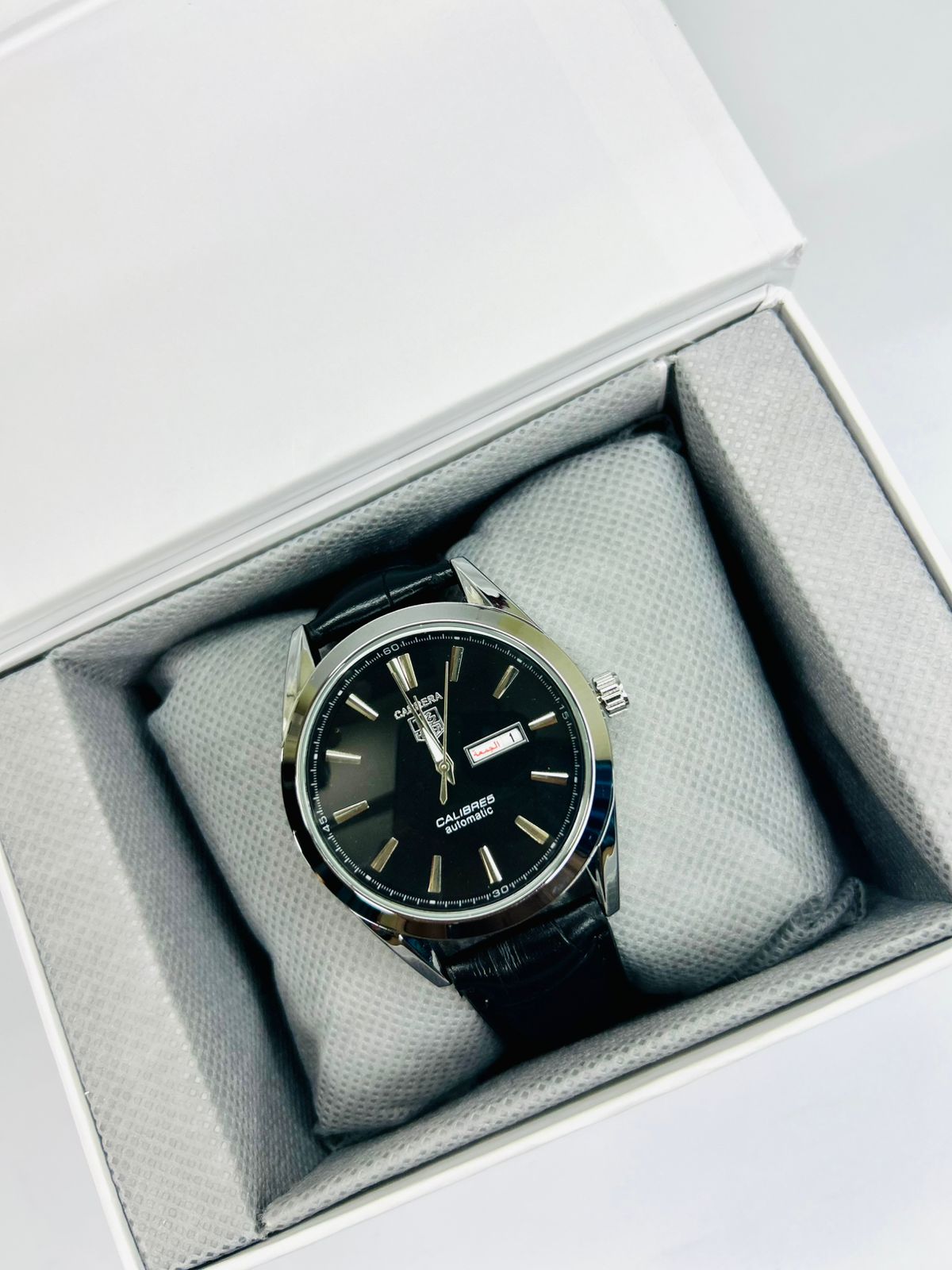 TW Classic Black Strap Watch Date Day Feature Working