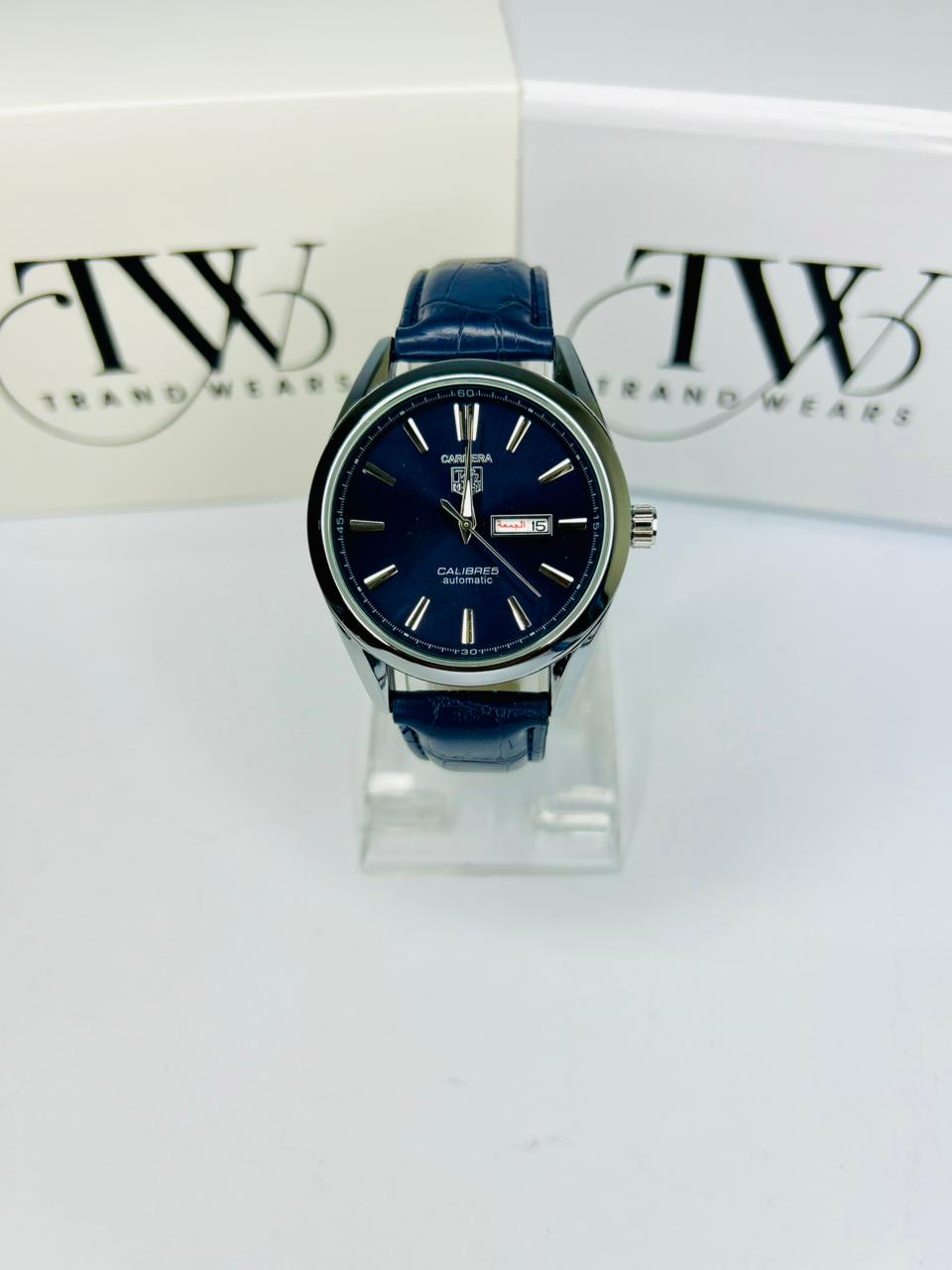 TW Classic Blue Strap Watch Date Day Feature Working