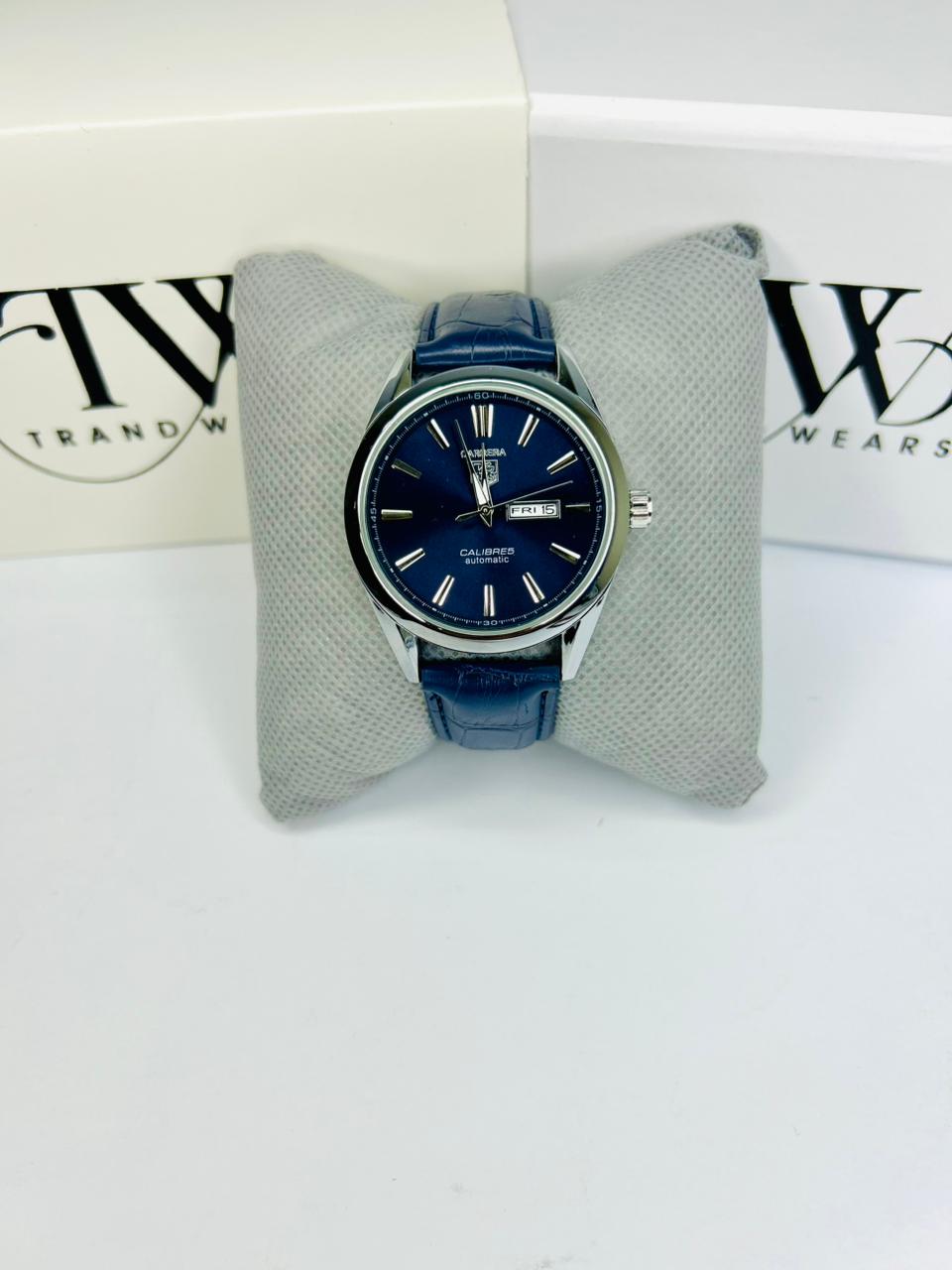 TW Classic Blue Strap Watch Date Day Feature Working