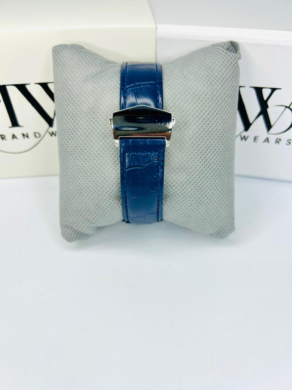 TW Classic Blue Strap Watch Date Day Feature Working