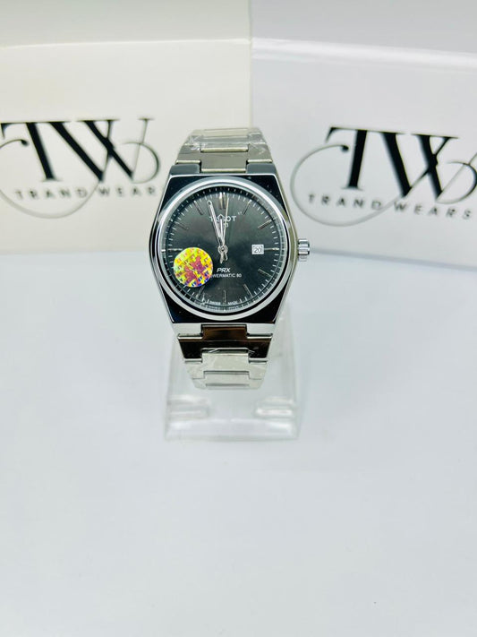 PRX Style Men’s Watch – Black Dial, Semi-Automatic Movement, Stainless Steel Luxury Wrist Watch