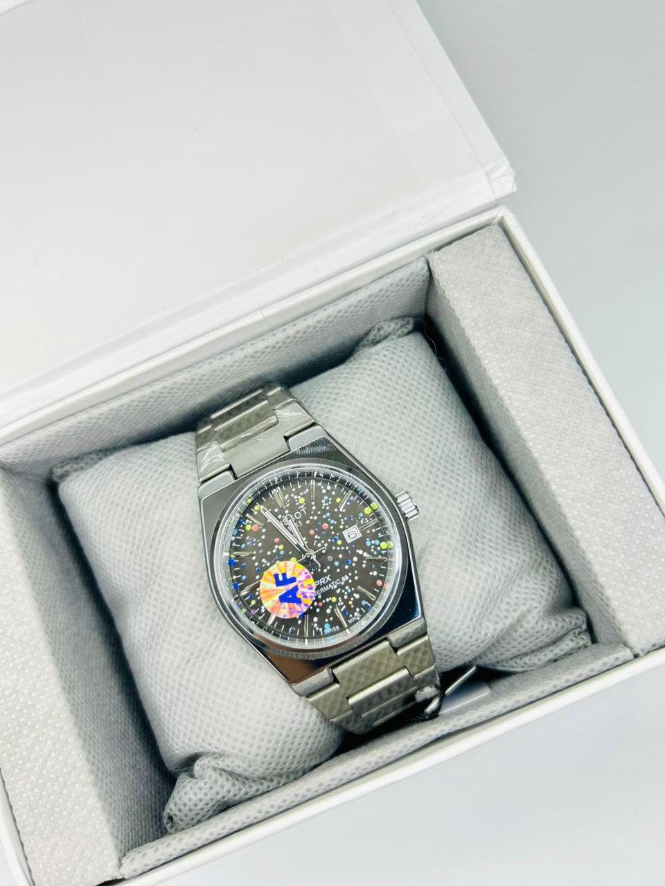 PRX Style Men’s Watch – Black Dots Dial, Semi-Automatic Movement, Stainless Steel Luxury Wrist Watch