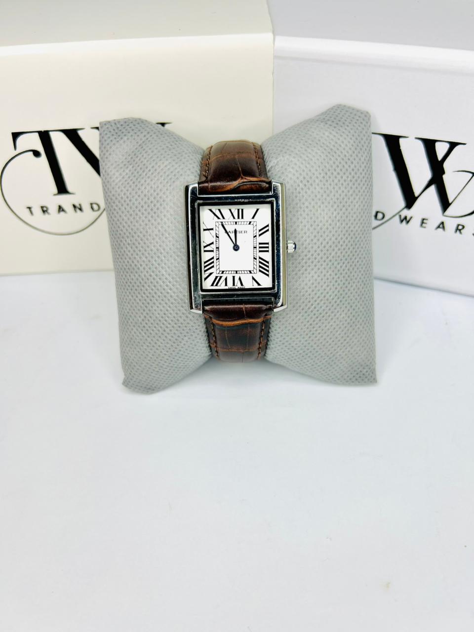 TW Brown Leather Strap Watch