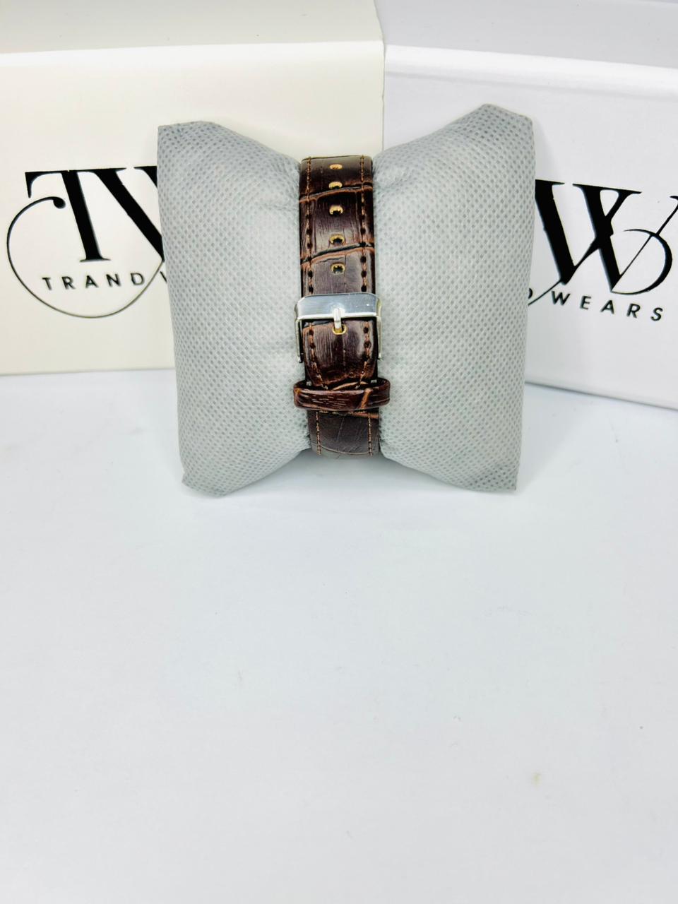 TW Brown Leather Strap Watch