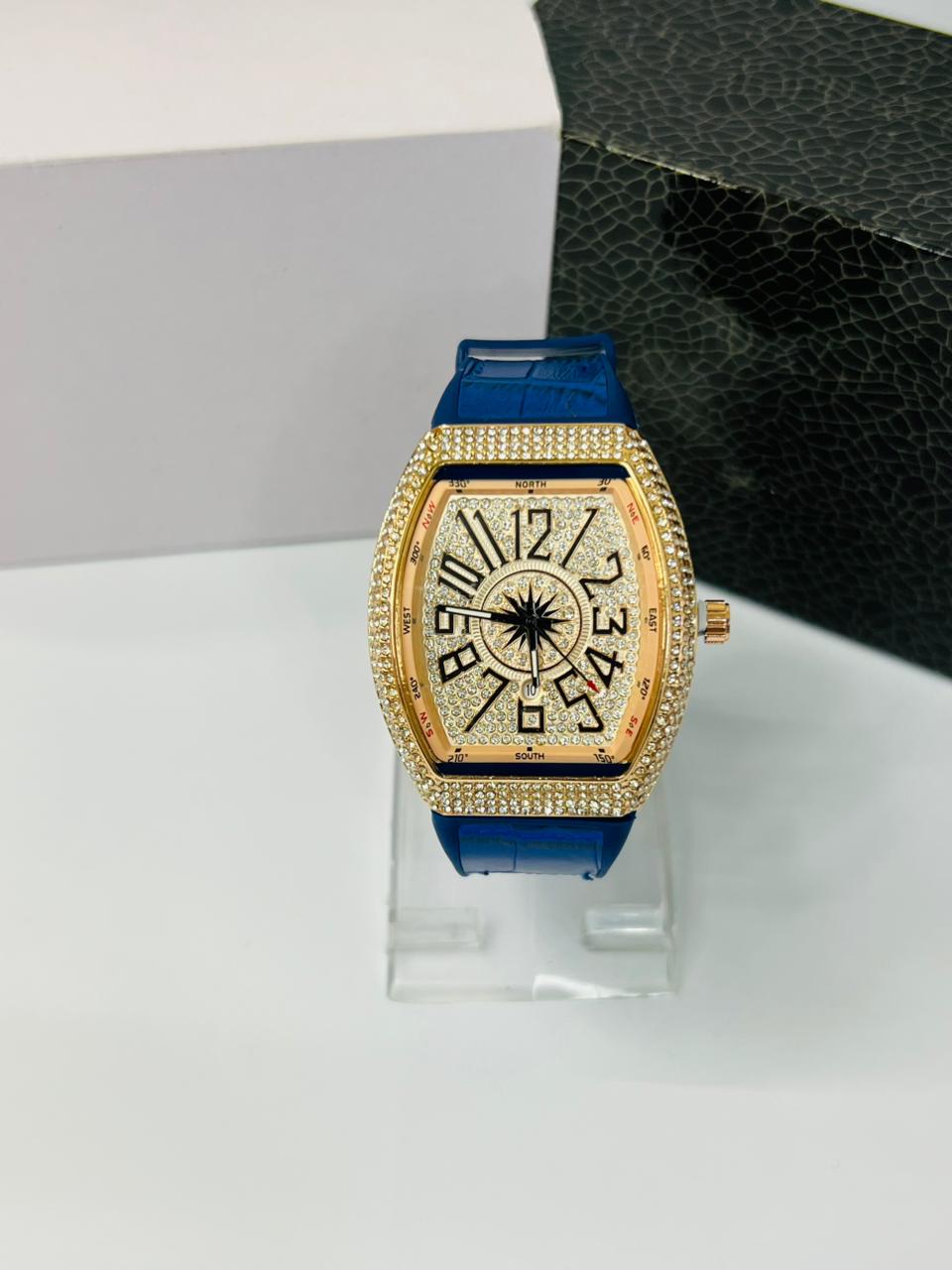 Elegant Franck Muller Luxury Watch – Diamond Stone Designer Model