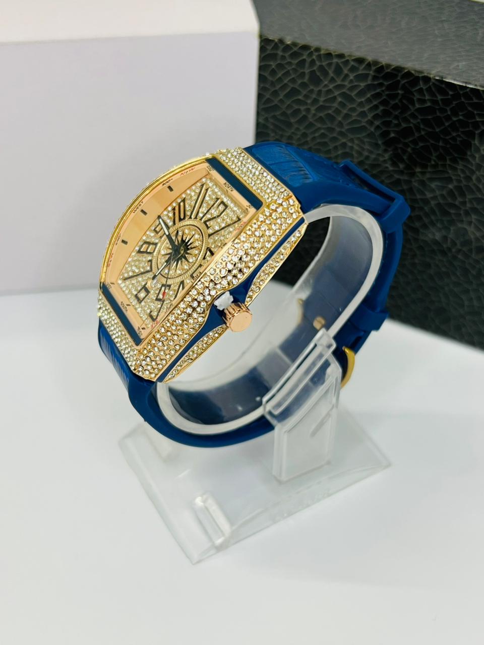 Elegant Franck Muller Luxury Watch – Diamond Stone Designer Model