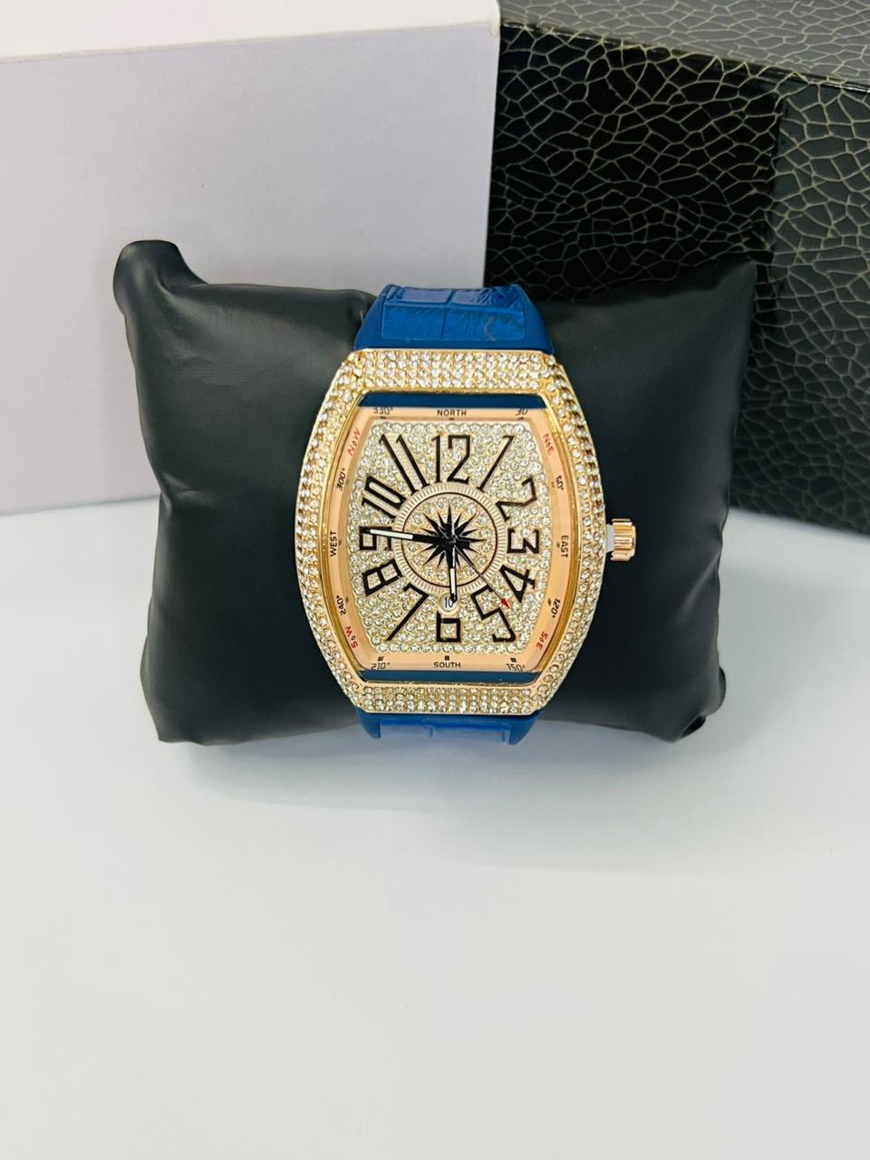 Elegant Franck Muller Luxury Watch – Diamond Stone Designer Model