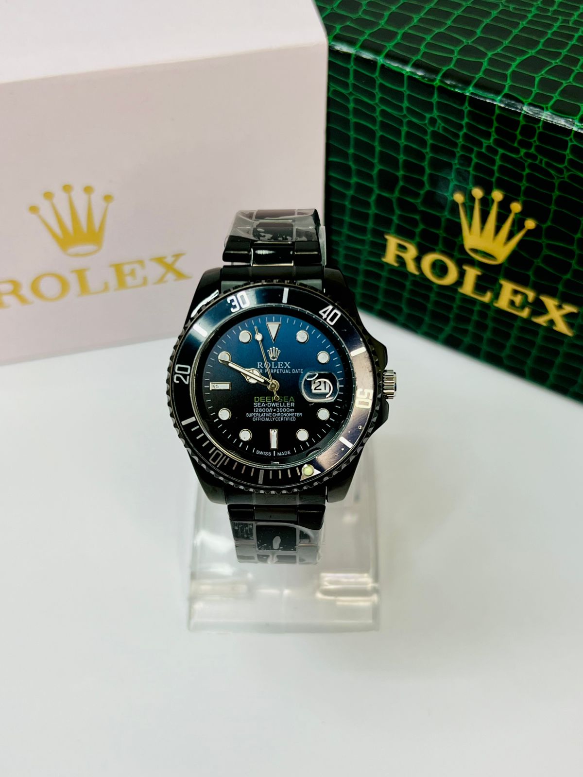 Rolex Submariner Style Men’s Watch – Luxury Stainless Steel Diver Wristwatch